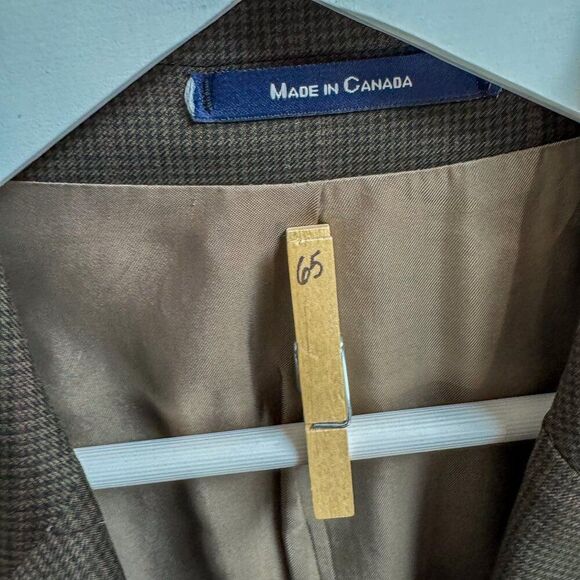 Chaps Blazer Men 42L Brown‎ Wool Cashmere Suit Jacket Business Casual Wedding - Picture 16 of 16